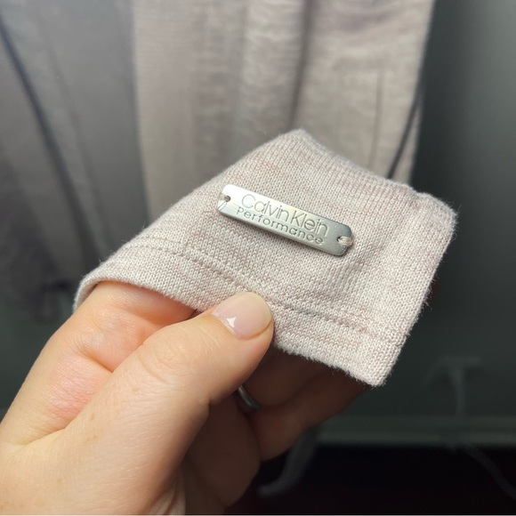 Calvin Klein Women’s Taupe Open Front Short Sleeve Cardigan Size M Performance - Picture 7 of 10